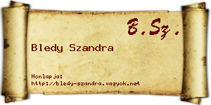 Bledy Szandra névjegykártya